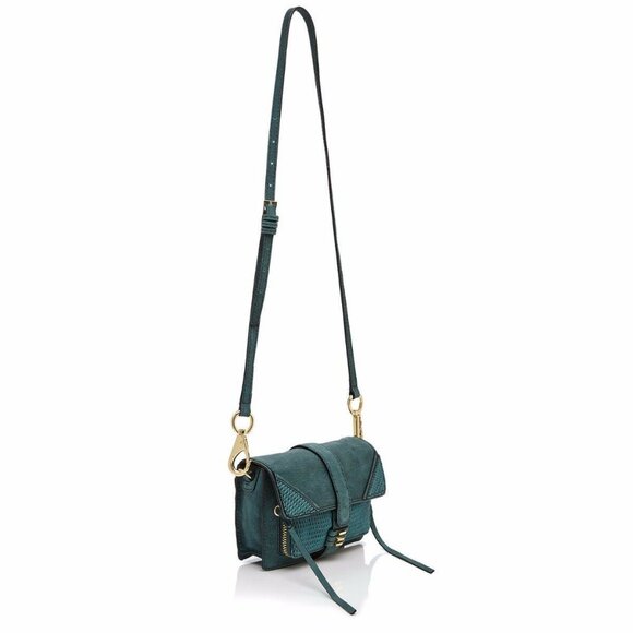 She+Lo Moto Small Green Leather Camera Crossbody Bag - Picture 6 of 9